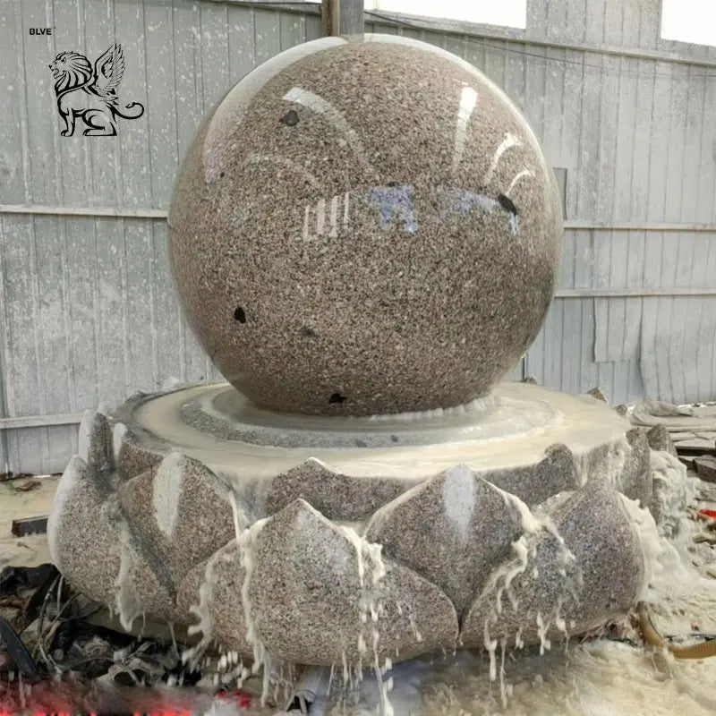 Feng Shui Garden Natural Stone Marble Floating Ball Fountain